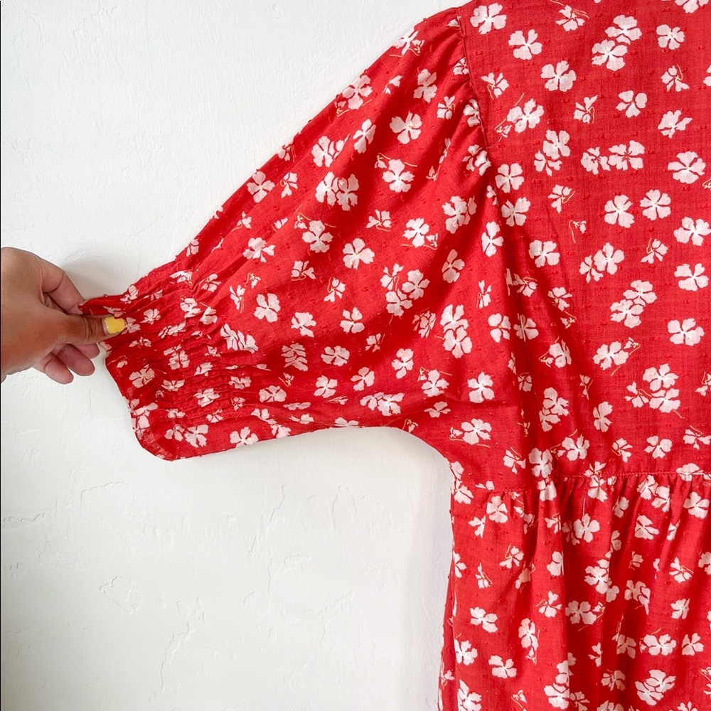 NWT Madewell Puff-Sleeve Button-Front Top - Picture 10 of 11
